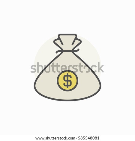 Money Bag Colorful Icon Vector Bag Stock Vector Royalty Free - money bag colorful icon vector bag with money concept symbol or design element