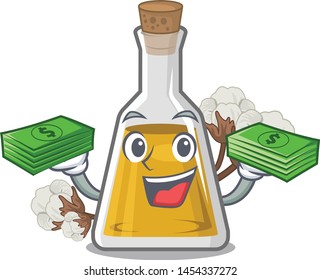 With money bag cottonseed oil in the cartoon shape