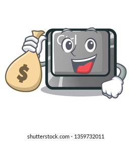 With money bag ctrl button in the cartoon shape