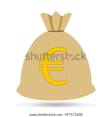Money Bag Currency Euro Icon Vector Stock Vector Royalty - 