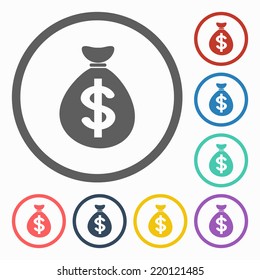 money bag dollar icon