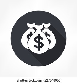 money bag dollar icon