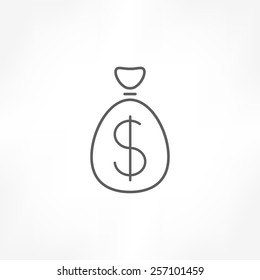 money bag dollar icon