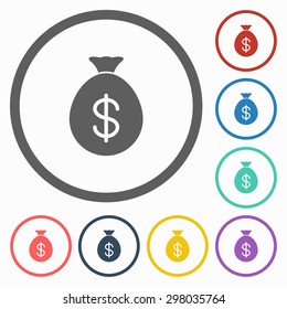 money bag dollar icon