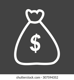 Money, bag, dollar icon vector image.Can also be used for law and order. Suitable for mobile apps, web apps and print media.