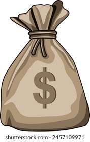 money bag of dollar illustration