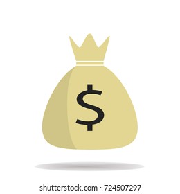 Money bag with dollar sign icon vector illustration design