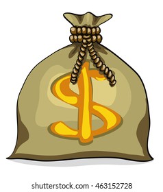 Money bag with dollar sign vector illustration