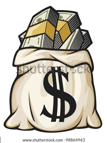 Money bag with dollar sign vector illustration 