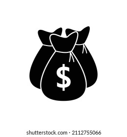  Money bag dollar vector icon