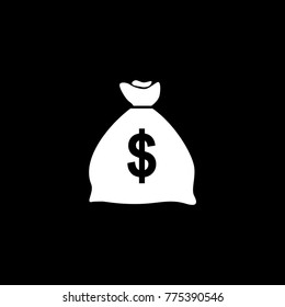 Money bag with dollar vector icon
