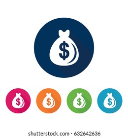 Money bag dollars.