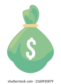 money bag dollars economy icon