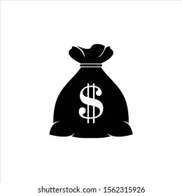 Money bag of dollars icon trendy and modern symbol for graphic and web design.