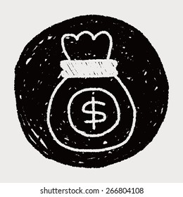 money bag doodle drawing