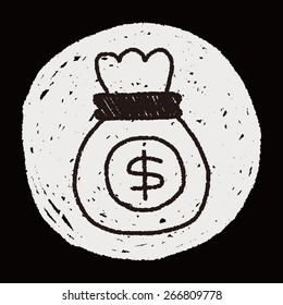 money bag doodle drawing