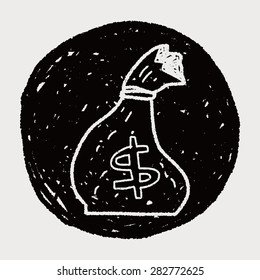 money bag doodle drawing