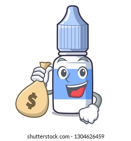 With money bag eye drops small bottle of character