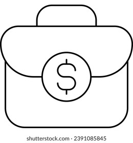Money bag, Money, finance, banking outline icon. Money line icon, vector illustration