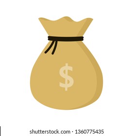 money bag. finance icon isolated on white background. vector illustration.
