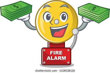 With money bag fire alarm with the character shape