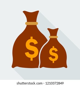 Money bag flat icon