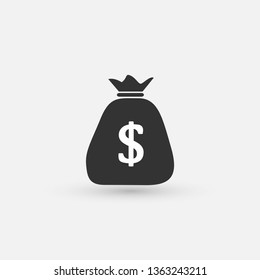 Money bag flat icon