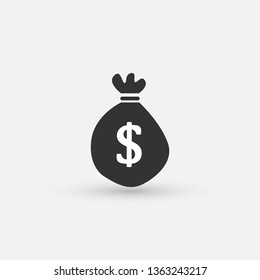 Money bag flat icon