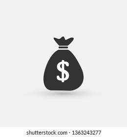 Money bag flat icon