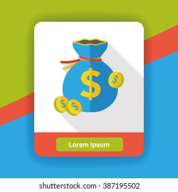 money bag flat icon