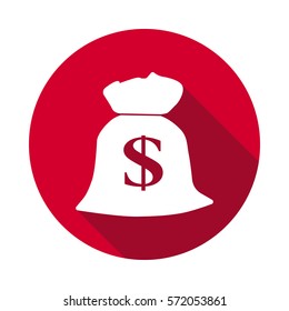 Money bag flat icon
