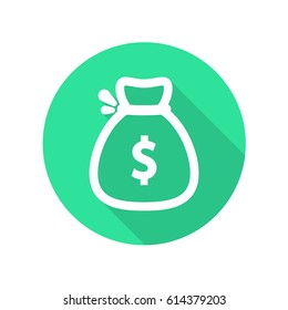 Money bag flat icon