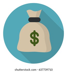 money bag flat icon