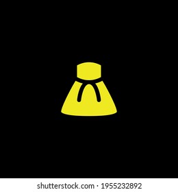 Money bag flat icon. Simple style bank poster design background symbol. Wallet sign. Logo design element. T-shirt printing. Vector for sticker.