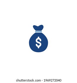 Bolsa de dinero Vector de icono plano para computadora, web y aplicación móvil 
