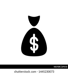 Money Bag Flat line vector pictogram illustration. EPS 10
