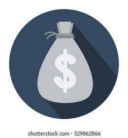 money bag , flat style