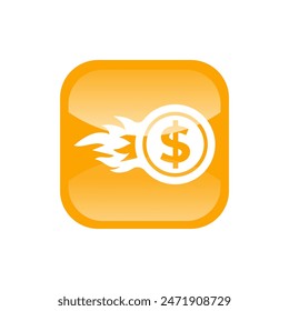 Money bag flat vector icon or logo with dollar logo, for business icon, and payment