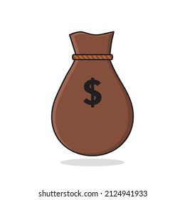money bag flat vector,sack of money vector design illustration wallpaper background