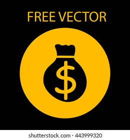money bag free vector style flat