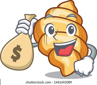 With money bag gnocchi pasta isolated in the character
