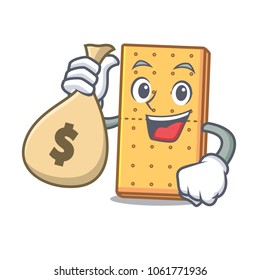 With money bag graham cookies character cartoon