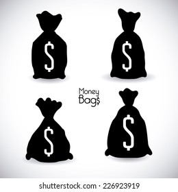 Money Bag Graphic Design Vector Illustration Stock Vector (Royalty Free ...