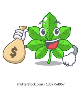 With money bag horse chestnut isolated in the cartoon