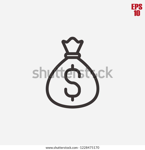 Money Bag Icon Banking Moneybag Sack Stock Vector Royalty - 
