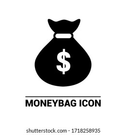 Icono de bolsa de dinero. Icono básico de economía y finanzas.