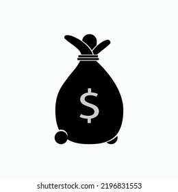 Money Bag  Icon. Capital, Savings  Symbol - Vector.