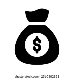 Money bag icon, cash, business, return or investment, payment, vector of dollar sack in trendy style