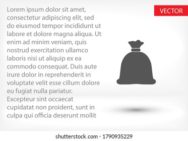 Money bag icon. bag with money. cash deposited Vector EPS 10. Flat Design
