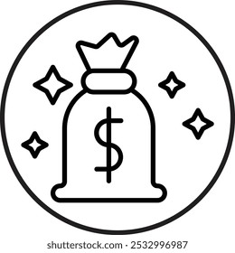 Diseño de icono de bolsa de dinero para Uso comercial personal